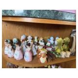 Shelf of salt and pepper shakers