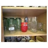 All glasses on shelf