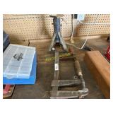 2 clamps and a jack stand