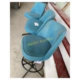 Blue bar chairs (3)