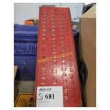 Metal socket organizer panel