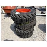 4 new 10-16.5 forefunner tires on Bobcat wheels