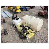 Pallet Of Weed Sprayers And Water Tank
