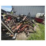 HUGE scrap pile by the fuel tanks.