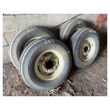set of (4) 7.60-15SL tires & wheels