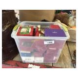 box of vintage hallmark Christmas ornaments