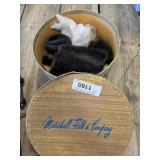 vintage animal fur hats   RWB