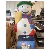 snowman blow mold with snowman JCPenney collect