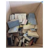 Box of printing block stamps