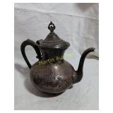 Antique Tibetan Brass Tin Copper Tea Pot, +