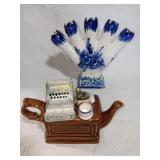 Vintage Tea Pot, Insense Holder +