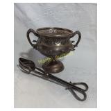 Vintage Tongs and bowl +
