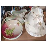 Johnson pitcher and misc plates and bowls