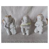 White Glass Angels (3) +
