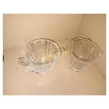 Depression glass sugar and cream clear