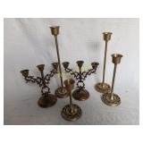 Cast Iron Figure Candle Holders (6) +