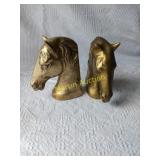 Bronze Horse Head Bookends +