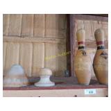Bowling pens and glassware