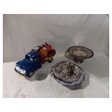 Sterling silver, toy truck.