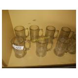 (8) Ship Glass Mugs