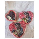 Unopened Elvis Val day/Heart Tins (3) +