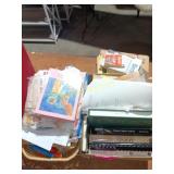 Cook books and recipe cards, bird books