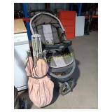 Baby stroller and popup outdoor playpen