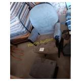 Glider rocker with footstool
