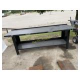 Black metal workbench