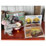 Antique toy kits plus elephant drummer