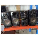 JVC stereo system with three speakers