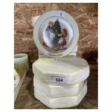 Antique Christmas glass plates
