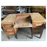 Wooden sewing desk