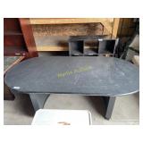 Black wooden table
