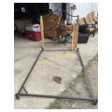 Wood and metal bed frame