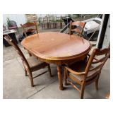 Wooden table plus chairs
