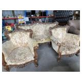 Vintage Love Seat Plus 2 Chairs