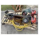 Miscellaneous tools plus Dolly +2 small tires