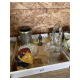 Antique glass pieces