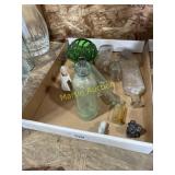 Antique glass bottles