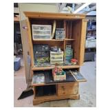 Cabinet with contents