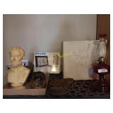 Lamp, decor, digital picture frame, duck decoys