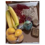 Fruit decor, bird, jewelry boxes