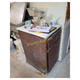 Cabinet, and contents under and in the sink