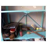 Indian artifacts and shoe brushes