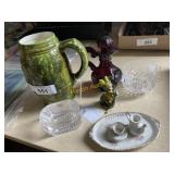 Antique glass pieces