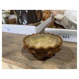 Chocolate glass mini bowl