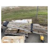 Pallet of metal shelving