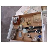 Watches, belt buckles, pins, ring and more