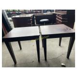 Two wooden end tables